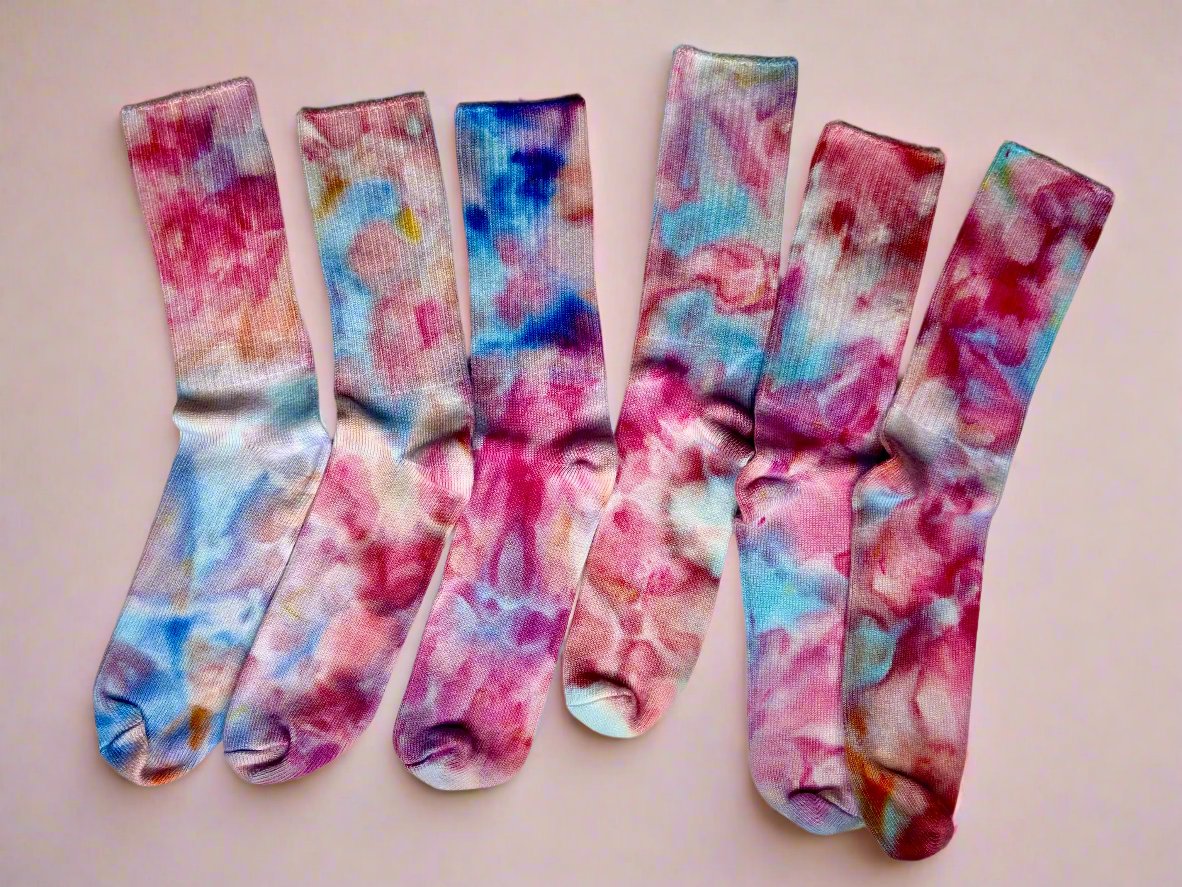 ice dyed bamboo adult socks