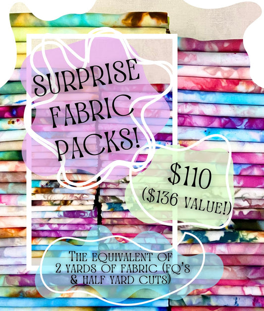 SURPRISE fabric packs! 2 yds (fq + half yd cuts)