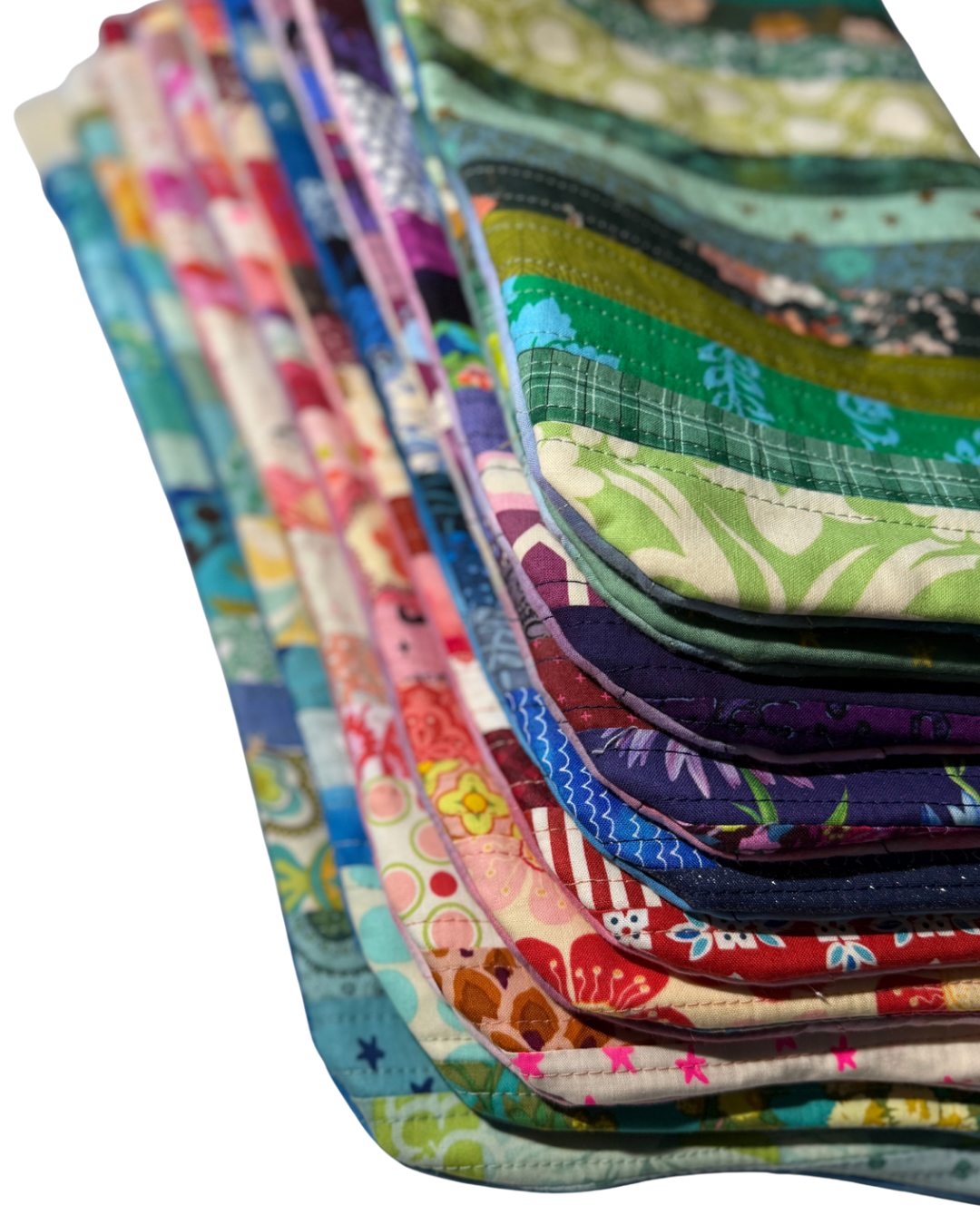 patchwork + dyed Christmas stockings